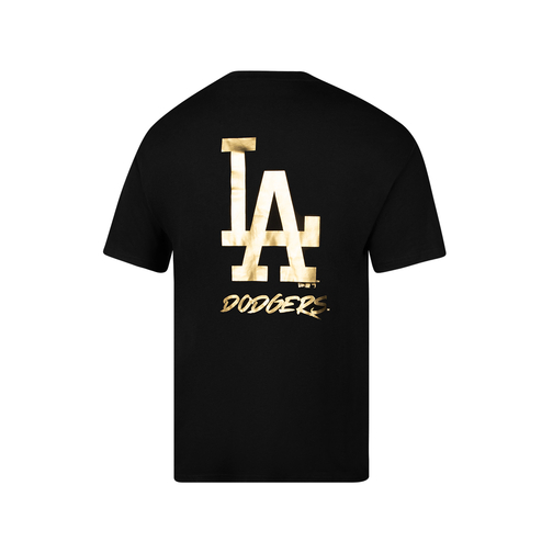 LA Dodgers Metallic Logo White T-Shirt