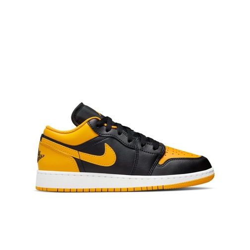 Jordan black outlet yellow shoes